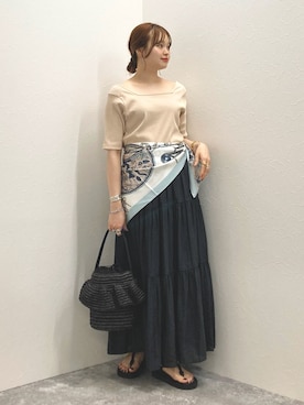 「NOLLEY’S（ノーリーズ）のアイテム（財布/小物）」を使った、nol murakamiさん（レディース・152cm）の夏コーディネート