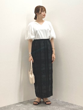 「NOLLEY’S（ノーリーズ）のアイテム（シューズ）」を使った、nol murakamiさん（レディース・152cm）の夏コーディネート