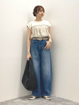 「NOLLEY’S（ノーリーズ）のアイテム（シューズ）」を使った、nol murakamiさん（レディース・152cm）の夏コーディネート