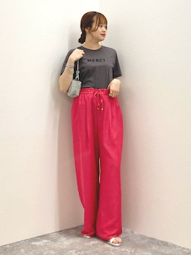 「NOLLEY’S（ノーリーズ）のアイテム（シューズ）」を使った、nol murakamiさん（レディース・152cm）の夏コーディネート