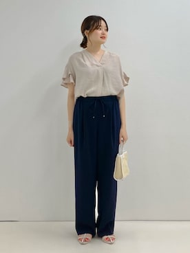 ◇【WEB限定】ジュピターフレアースリーブギャザーブラウスを