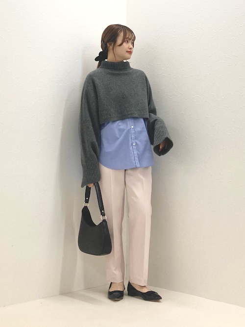 セール】カシミヤ混MUSICクロップドプルオーバーニット（ニット  