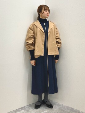 「152cm」｜「アイテム（ブルゾン）」を使った、nol murakamiさん（レディース・152cm）の秋コーディネート