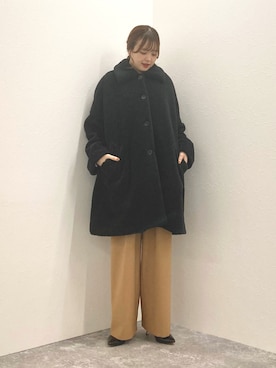 「アイテム（その他アウター、ブラック系）」を使った、nol murakamiさん（レディース・152cm）の秋コーディネート