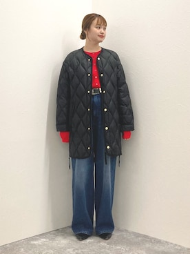 「アイテム（ダウンジャケット/コート）」を使った、nol murakamiさん（レディース・152cm）の夏コーディネート