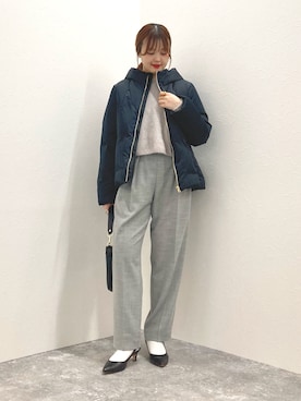 「NOLLEY’S（ノーリーズ）のアイテム（ダウンジャケット/コート）」を使った、nol murakamiさん（レディース・152cm）の冬コーディネート