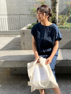 「ナチュラルスタイル」｜しおりさん（レディース・164cm）の春コーディネート