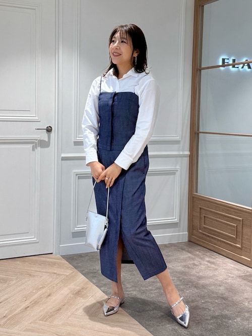 ALLER デニム エフェクト シャツドレス RALPH LAUREN｜バックルトリム デニム シャツドレス | Rakuten