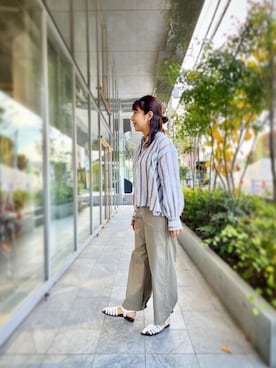 「YVON（イヴォン）のアイテム」を使った、しおりさん（レディース・164cm）の春コーディネート