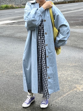「URBAN RESEARCH（アーバンリサーチ）のアイテム（トレンチコート）」を使った、マイカさん（レディース・150cm）の春コーディネート