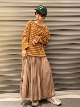 「earth music&ecology（アースミュージックアンドエコロジー）のアイテム」を使った、のっちさん（レディース・161cm）の冬コーディネート