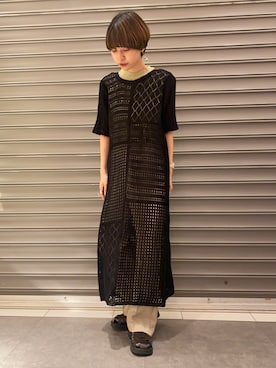 「earth music&ecology（アースミュージックアンドエコロジー）のアイテム（ワンピース）」を使った、のっちさん（レディース・161cm）の春コーディネート