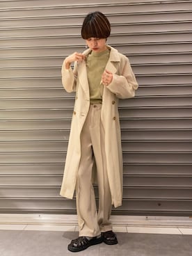 「ごきげんウィーク」｜「アイテム（トレンチコート）」を使った、のっちさん（レディース・161cm）の春コーディネート
