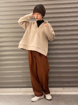 「アイテム（その他トップス）」を使った、のっちさん（レディース・161cm）の冬コーディネート