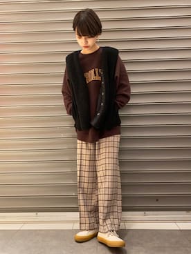 「earth music&ecology（アースミュージックアンドエコロジー）のアイテム（その他アウター）」を使った、のっちさん（レディース・161cm）の春コーディネート