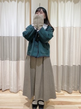 「Samansa Mos2 blue」｜「アイテム（ノーカラーコート）」を使った、𝕪 𝕦 𝕚さん（レディース・161cm）の秋コーディネート