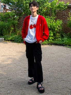 「KIRSH（キルシー）のアイテム」を使った、スゥアさん（メンズ・179cm）の夏コーディネート
