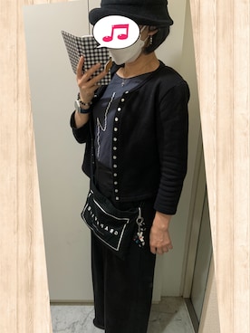 「mysty woman（ミスティウーマン）のアイテム（サロペット/オーバーオール）」を使った、まーさん（レディース・157cm）の秋コーディネート