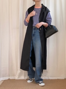 「classicalelf（クラシカルエルフ）のアイテム（その他アウター）」を使った、𝚍𝚊𝚛𝚊.さん（レディース・163cm）の春コーディネート
