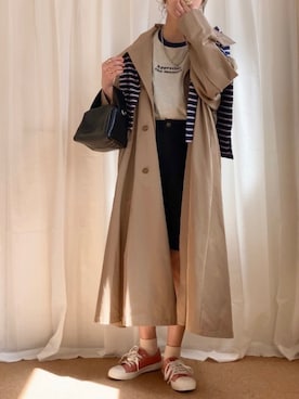 「ハニーズ」｜「アイテム（その他アウター）」を使った、𝚍𝚊𝚛𝚊.さん（レディース・163cm）の春コーディネート