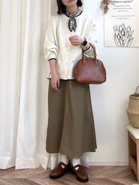 「Le temps riche（ルタンリッシュ）のアイテム」を使った、𝚍𝚊𝚛𝚊.さん（レディース・163cm）の秋コーディネート