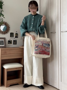 「ショート丈トップス」｜「アイテム（バレエシューズ）」を使った、𝚍𝚊𝚛𝚊.さん（レディース・164cm）の秋コーディネート