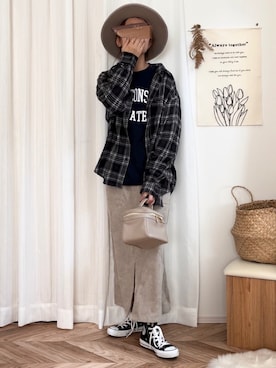 𝚍𝚊𝚛𝚊.さん（レディース・163cm）の秋コーディネート