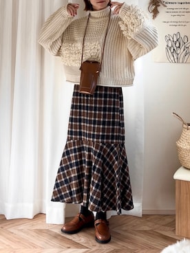 𝚍𝚊𝚛𝚊.さん（レディース・163cm）の秋コーディネート