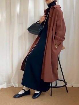 「SVEC（シュベック）のカンフーシューズ kung fu Shoes / ストラップパンプス（バレエシューズ）」を使った、𝚍𝚊𝚛𝚊.さん（レディース・163cm）の冬コーディネート