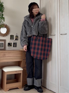 「アイテム（ブルゾン）」を使った、𝚍𝚊𝚛𝚊.さん（レディース・164cm・30代）の秋コーディネート
