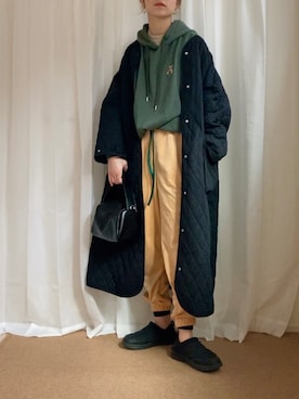 「Libra Cue（リブラ キュー）のアイテム（その他アウター）」を使った、𝚍𝚊𝚛𝚊.さん（レディース・163cm）の冬コーディネート