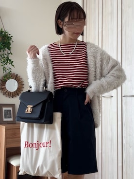 「秋先取りコーデ」｜「アイテム（チノパンツ）」を使った、𝚍𝚊𝚛𝚊.さん（レディース・164cm）の秋コーディネート