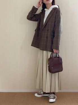 𝚍𝚊𝚛𝚊.さん（レディース・163cm）の秋コーディネート