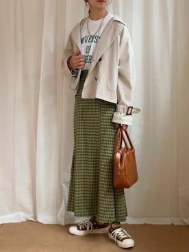 「Joie（ジョア）のアイテム」を使った、𝚍𝚊𝚛𝚊.さん（レディース・163cm）の春コーディネート