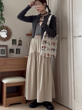 「アイテム（ブーツ）」を使った、𝚍𝚊𝚛𝚊.さん（レディース・164cm）の秋コーディネート