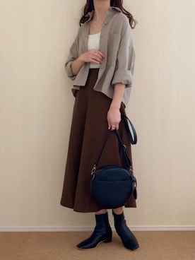 𝚍𝚊𝚛𝚊.さん（レディース・163cm）の秋コーディネート