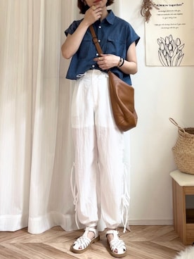 𝚍𝚊𝚛𝚊.さん(レディース・163cm)の夏コーディネート