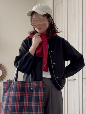 「チェック」｜𝚍𝚊𝚛𝚊.さん（レディース・164cm・30代）の秋コーディネート