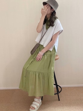 𝚍𝚊𝚛𝚊.さん（レディース・163cm）の夏コーディネート