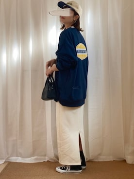 「コーデュロイキャップ」｜𝚍𝚊𝚛𝚊.さん（レディース・163cm）の秋コーディネート