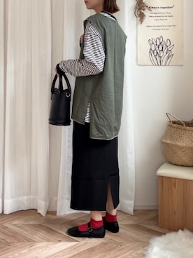 ベストを使った ママファッション の人気ファッションコーディネート Wear