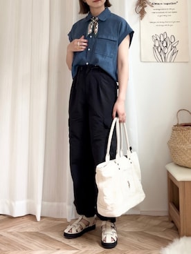 𝚍𝚊𝚛𝚊.さん(レディース・163cm)の夏コーディネート