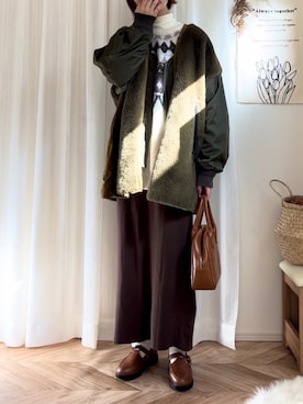 「CIAOPANIC TYPY（チャオパニックティピー）のアイテム（ブルゾン）」を使った、𝚍𝚊𝚛𝚊.さん（レディース・163cm）の冬コーディネート