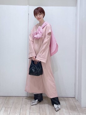 「LOWRYS FARM（ローリーズファーム）のチェーンネックレス　976398（ネックレス）」を使った、はっしーさん（レディース・158cm）の春コーディネート