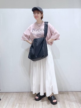 「アイテム（キャップ）」を使った、はっしーさん（レディース・158cm・20代）の春コーディネート