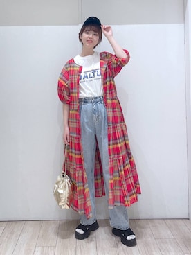 「アイテム（キャップ）」を使った、はっしーさん（レディース・158cm・20代）の春コーディネート