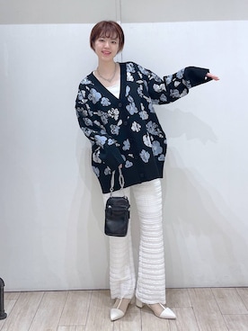 「LOWRYS FARM（ローリーズファーム）のチェーンネックレス　976398（ネックレス）」を使った、はっしーさん（レディース・158cm）の春コーディネート