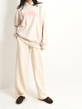 「pants」｜「アイテム（スウェットパンツ）」を使った、danbb96さん（レディース・158cm）の冬コーディネート