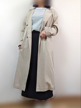 「NATURAL BEAUTY BASIC（ナチュラルビューティーベーシック）のアイテム（トレンチコート）」を使った、*sakura*さん（レディース・160cm）の春コーディネート
