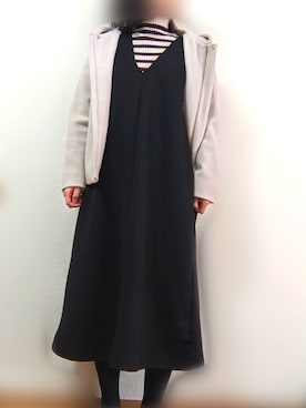 「Honeys（ハニーズ）のアイテム（ジャンパースカート）」を使った、*sakura*さん（レディース・160cm）の冬コーディネート